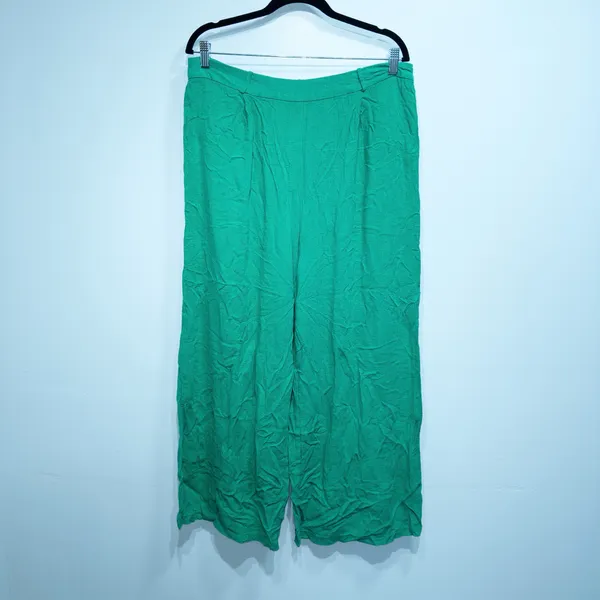 Flounce London ASOS Bright Green High Waisted Wide Leg Trousers Size 14 - Image 2