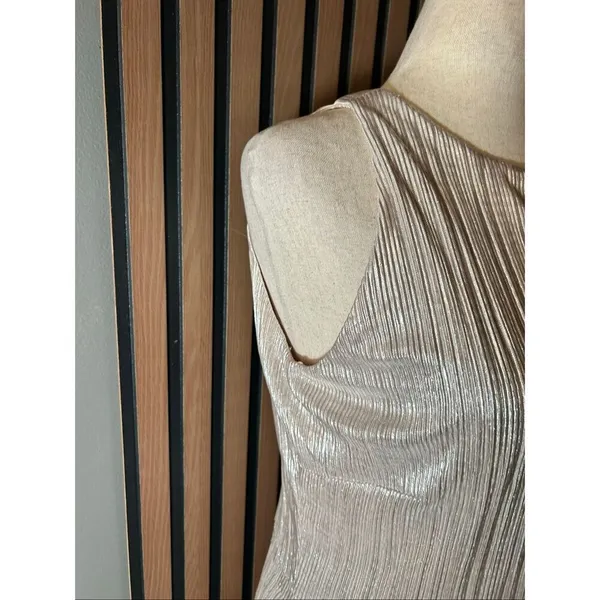 Alex Marie silver/Gold Sparkle Party Layered Dress maxi long sleeveless size 6 m - Image 4