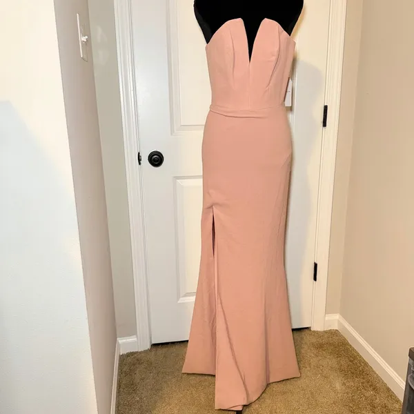 NWT Dress The Population Fernanda Gown Blush Pink XS Formal Glam Chic - Image 4