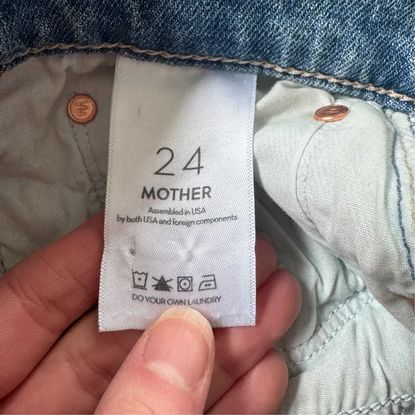 Mother The Ditcher Crop Jeans Boogie Down Blue Size 24 - Image 7