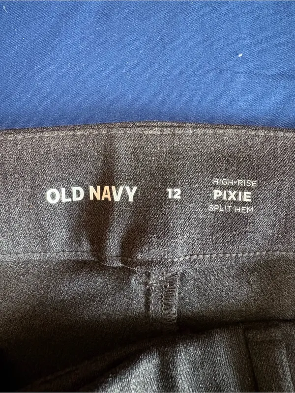 Old Navy Pixie Split Hem Pants Womens Size 12 Grey High Rise Skinny Ankle New - Image 2