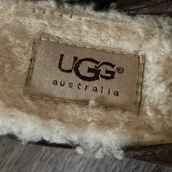 UGG Australian Slip on Shearling Heels Size 8 - Image 13