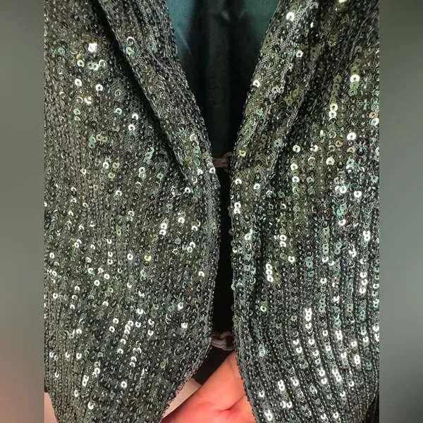 SHOW ME YOUR MUMU Women's‎ Dance Sequins Blazer in emerald green Size S - Image 6