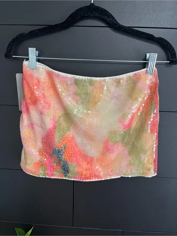 MISSGUIDED Ibiza Boho Sequins Mini Skirt Going Out College Party Sz XS NWT - Image 2