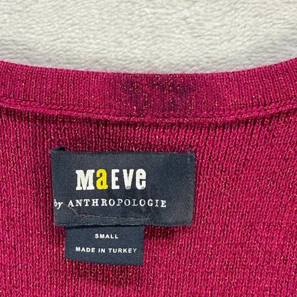 Maeve Anthropologie Top Bell Sleeve Square Neck Metallic Knit Blouse‎ Small - Image 11