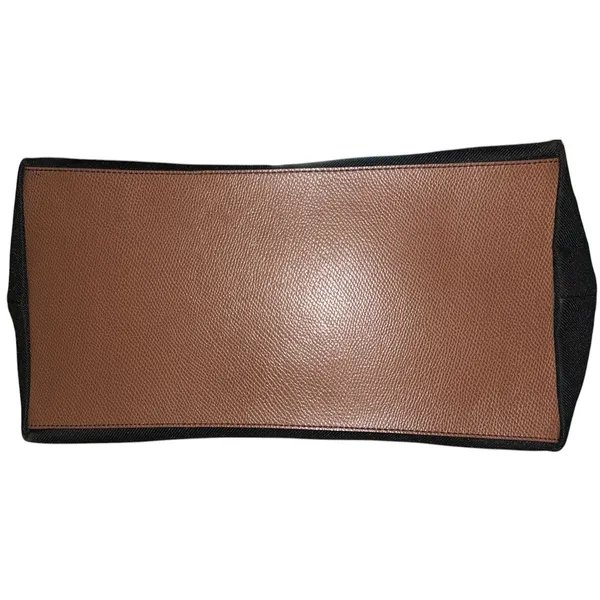 Coach Black and Tan Canvas Tote - Image 4