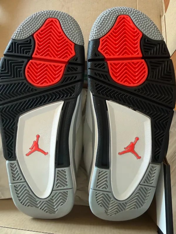 Nike Air Jordan 4 RM GS White Black Grey Size 5.5Y New w/ Box + Extra Laces - Image 3