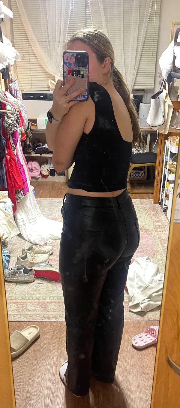 Zara Leather Pants - Image 4