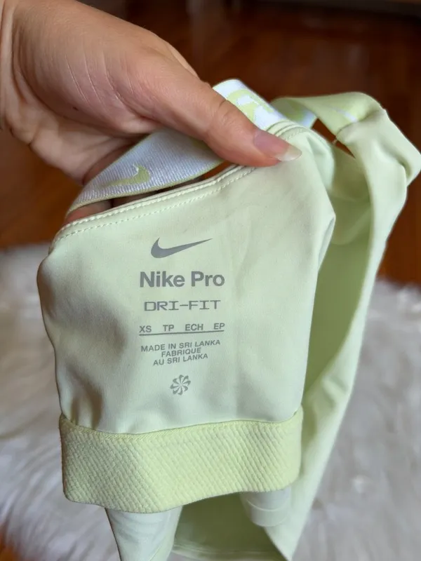 Nike Pro Neon Yellow Sports Bra Top Women’s XS - Image 4