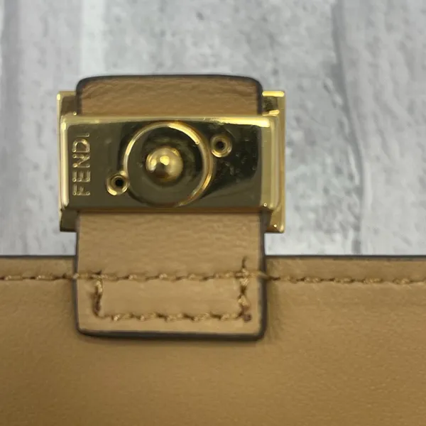 Fendi Baguette Dark Beige Card Holder Nappa Leather - Preowned - Image 8