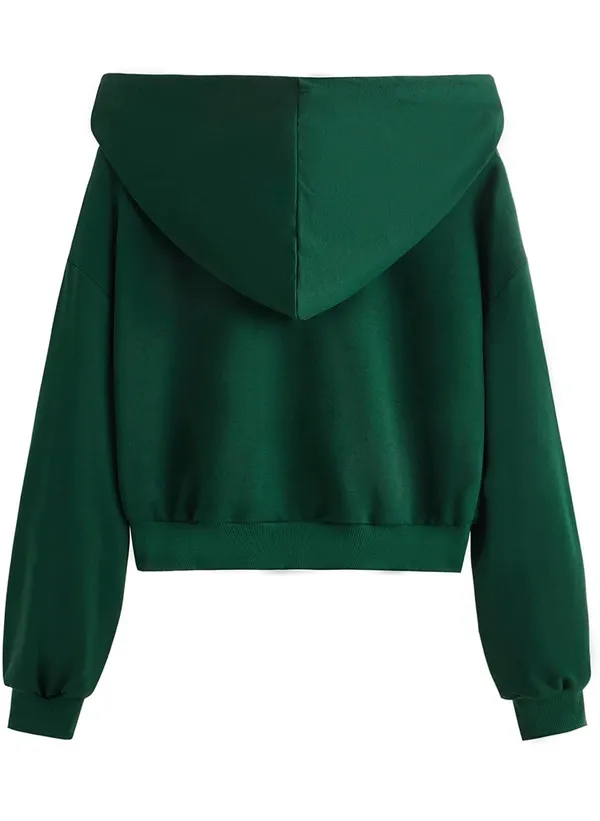 Amazon Green Cropped Hoodie - Image 2
