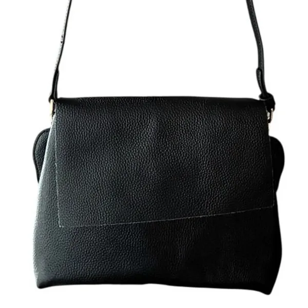 BRAND NEW ~ Small Black Textured Leather ? Cross Body Purse Shoulder Bag - Image 2