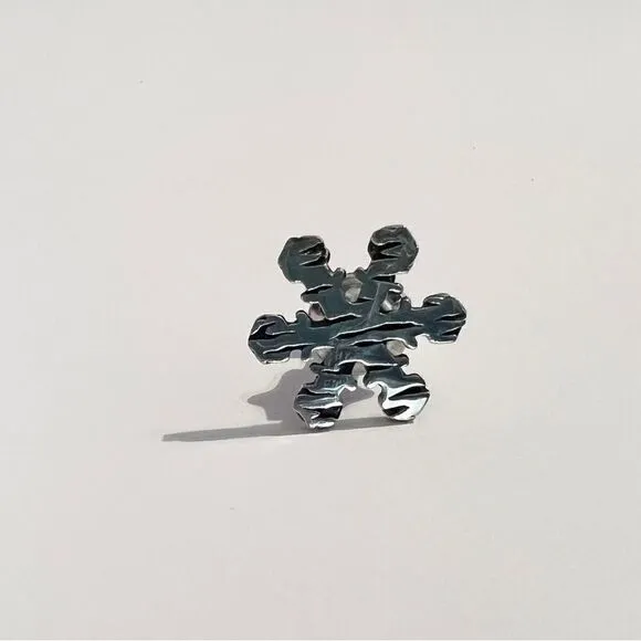 John Hardy Sterling Silver Snowflake‎ Tie Tack Lapel Pin - Image 2
