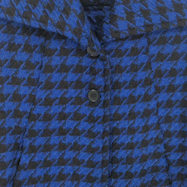 Lulu B Women's Blue Black Houndstooth Jacket Size Small Long Sleeve Button Front - Image 7