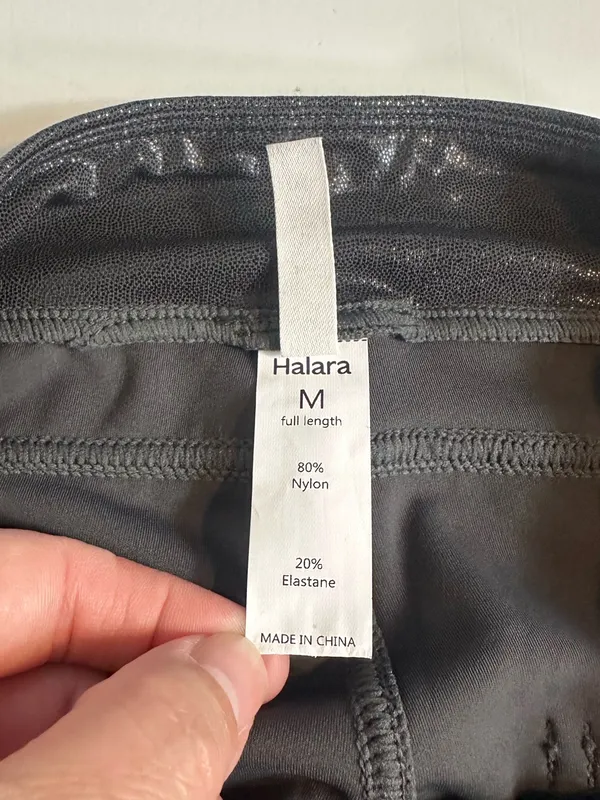 Halara SoftlyZero Faux Leather High Waisted Pocket Work Leggings Size Medium - Image 12
