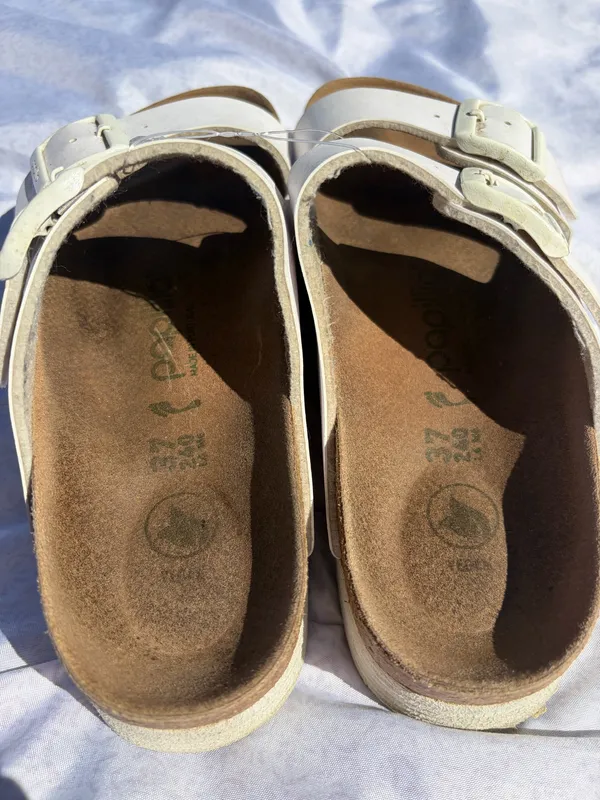 Papillon Papillio by Birkenstock white flex platforms sandals - Image 3