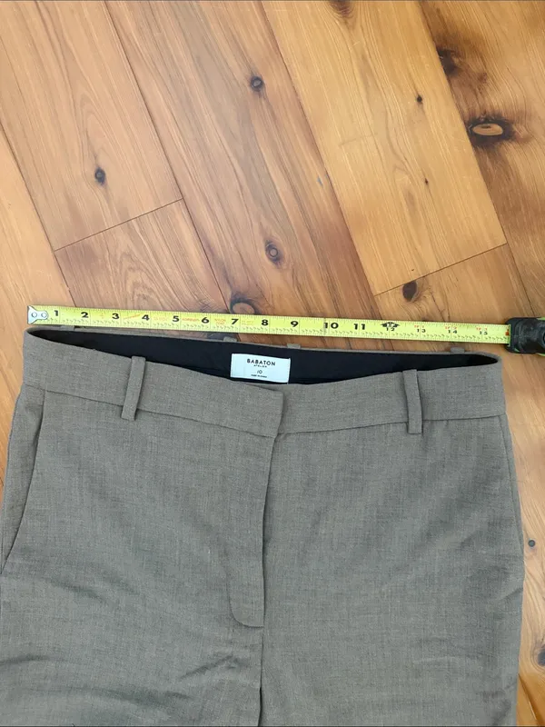 Aritzia Babaton publish Tailored bootcut slim Pants light brown / grey / taupe - Image 7