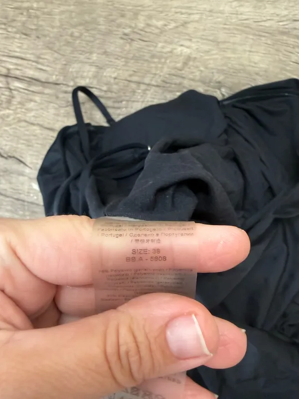 GANNI womens Black Ruched‎ Accent One Piece Swimsuit size 38 - 6 - Image 4