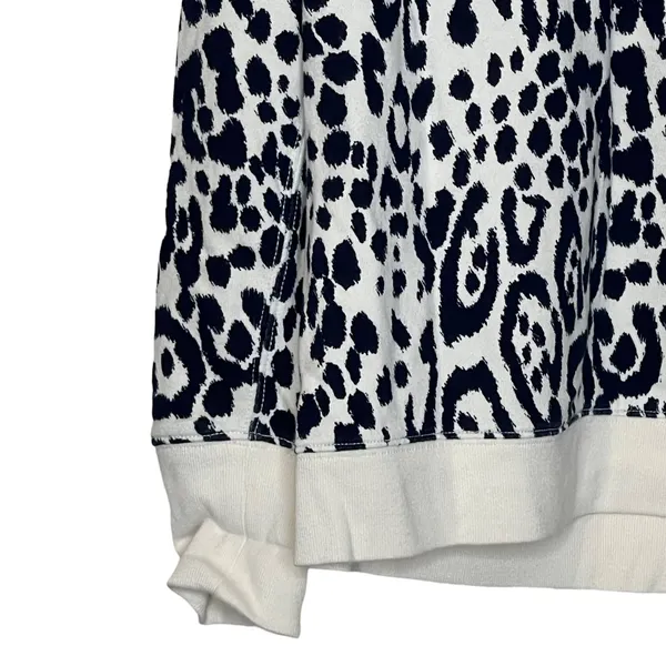 Gap Cotton‎ Pullover Sweatshirt Women Small Leopard Print Long Sleeve Crewneck - Image 5