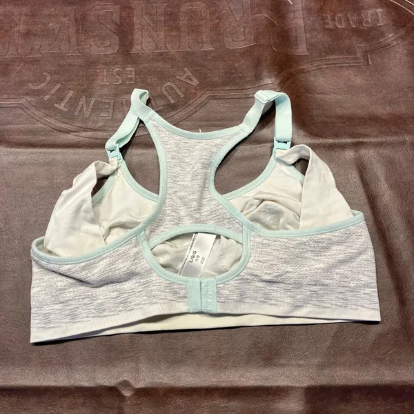 Bravado! Designs Gray Nursing‎ Sports Bra L Adjustable Racerback Clip Down - Image 8