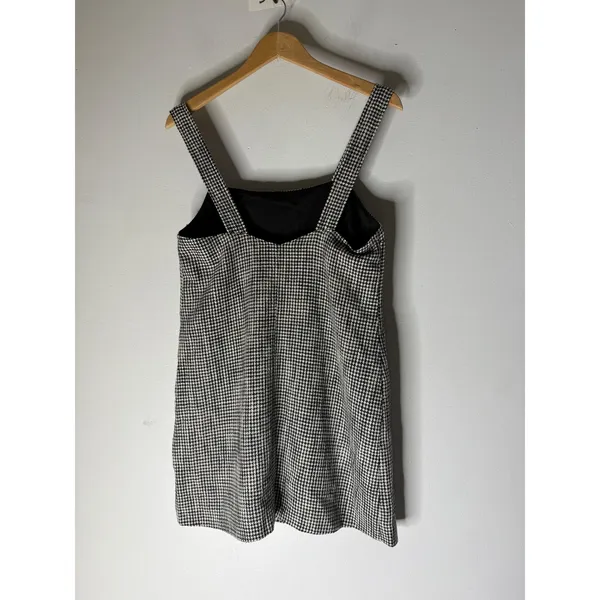 Abercrombie & Fitch Women Black White Houndstooth Jumper Mini Dress MP - Image 2
