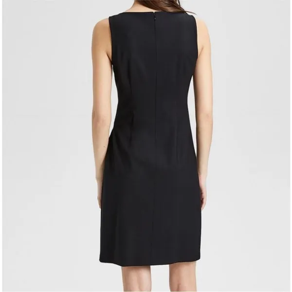 Theory Risbana New Stretch Wool Sheath Dress Black size 6 - Image 5