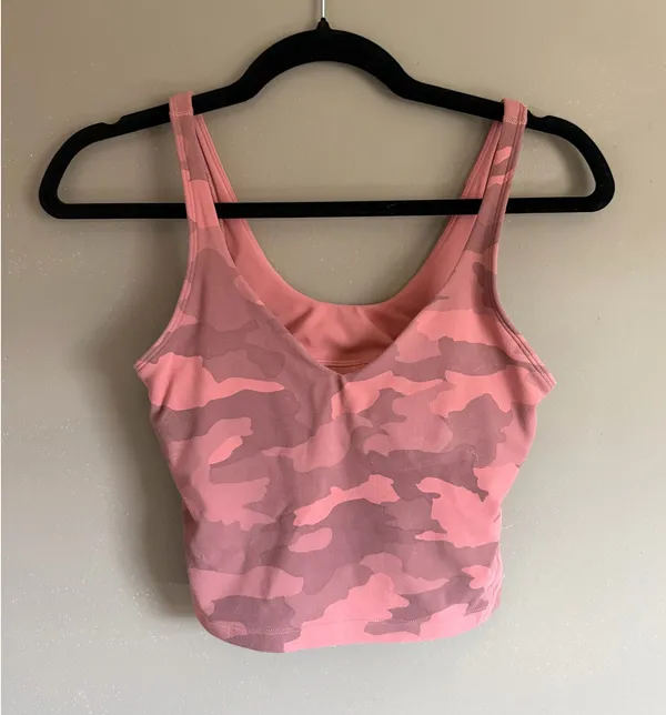 Lululemon Align Tank Size 4 Pink Camo - Image 3
