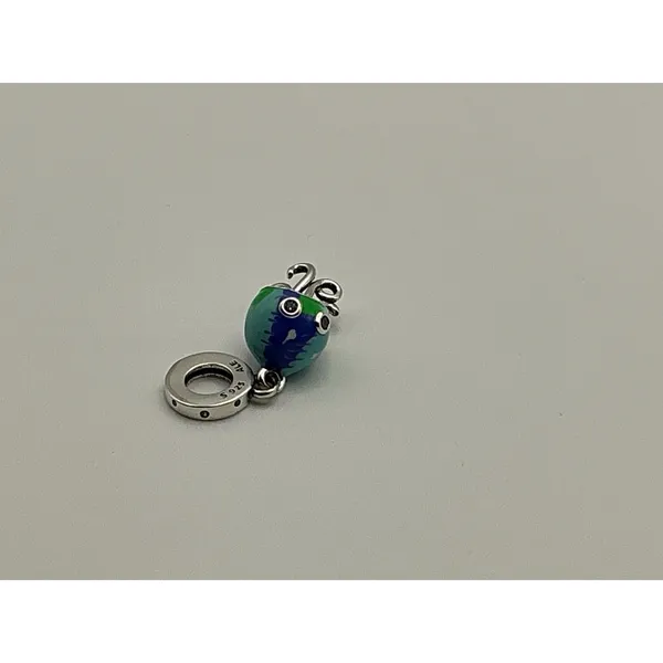 Pandora Murano Glass Cute Octopus Dangle Charm Blue Green ALE 925 - Image 5