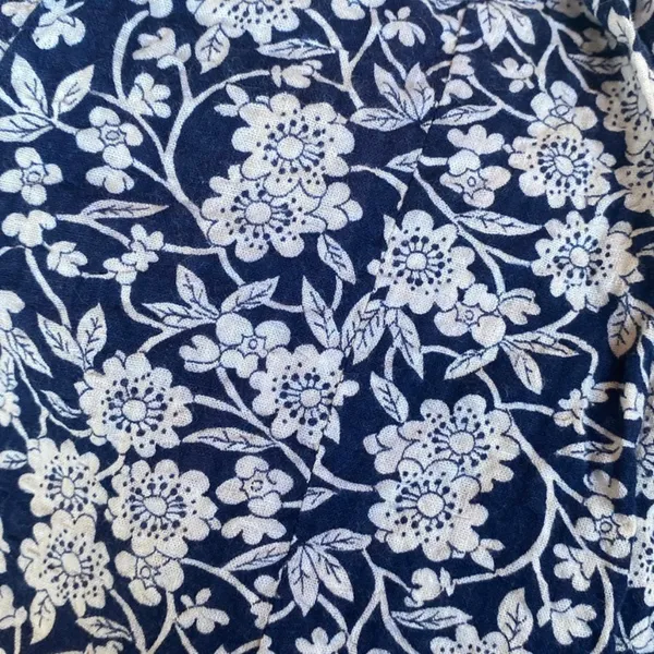 Vintage 1970's blue and white floral maxi dress - Image 3