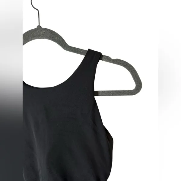 Athleta Black Ribbed Racerback Tank Top‎ Size XS with Built-in Shelf Bra - Image 3