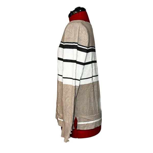 Lety & Me Striped Sweater Black Size M - Image 4