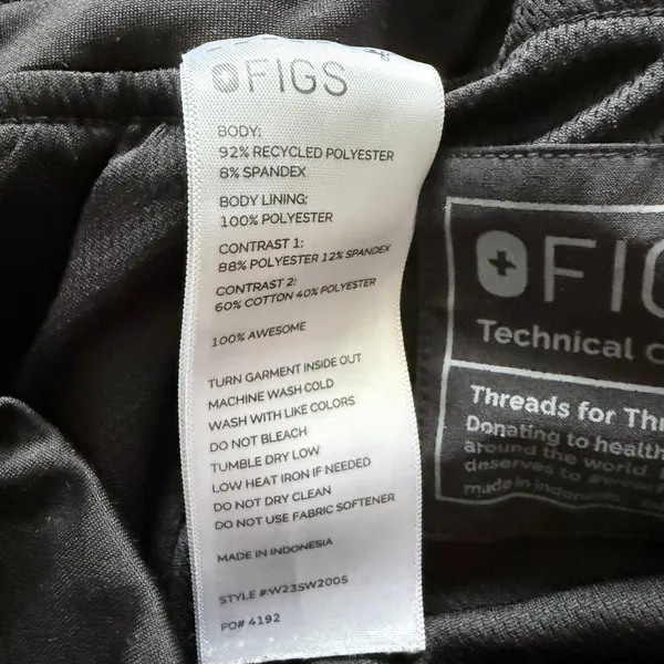Figs Technical Collection Women's Black Jogger Scrub Pants Nursing Doctor Sze M - Image 3