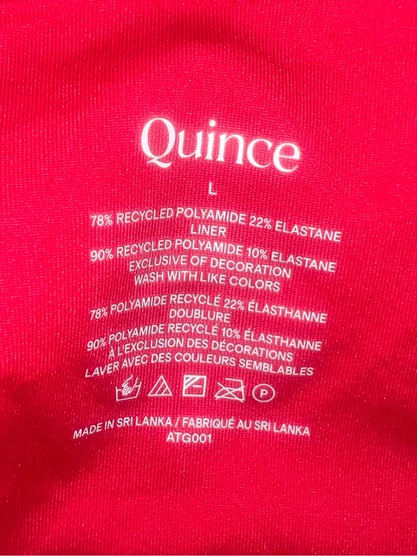 NWT Quince Italian Underwire One-Piece Swimsuit Cherry Red Sz L - Image 6