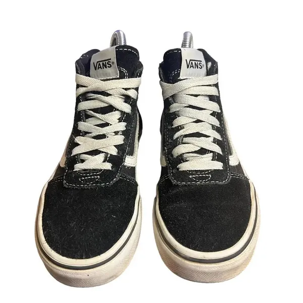 Vans SK8-Hi Black & White High Top Suede‎ Sneakers Men’s 6.0 / Women’s 7.5 - Image 4