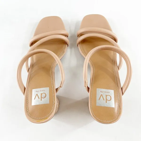 Dolce Vita Strappy Square Toe Myla Block Heel Sandals Tan Beige 9.5 - Image 8