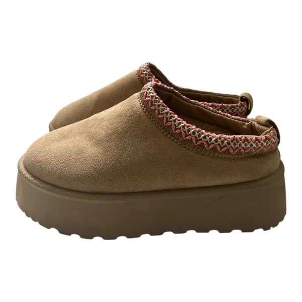 Tan Mules with Pink Trim - Image 4