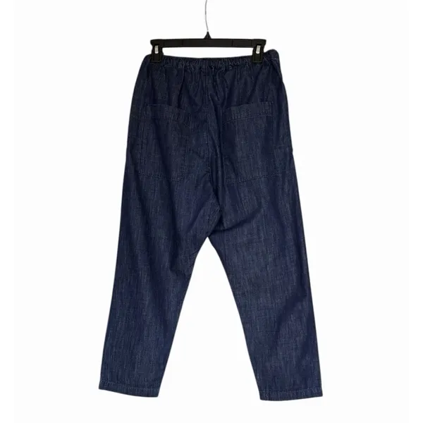 Sandrine Rose NWT Dark Indigo Denim Cargo Crop Pants Drawstring Small - Image 3