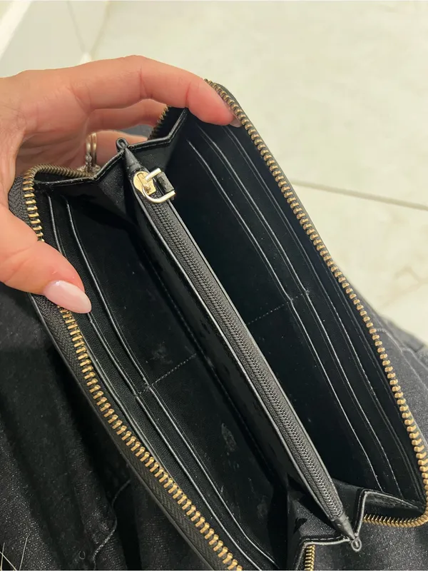 Kate Spade Black Pebbled Leather Zip Wallet - Image 9