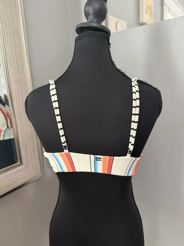 Billabong Hidden Sun Reversible Swim Bikini Top Surf Boho Size Small - Image 4