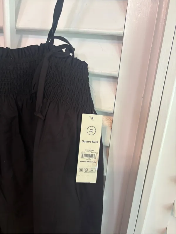 No Boundaries Black Cotton Smocked Poplin Mini Dress Size XXS - Image 6