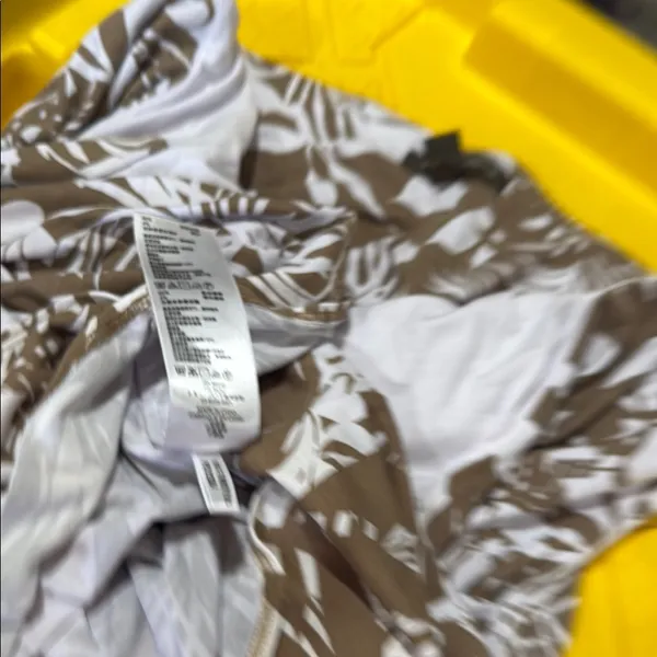 Tommy Bahama White and Tan Leaf Print Dress - Image 7