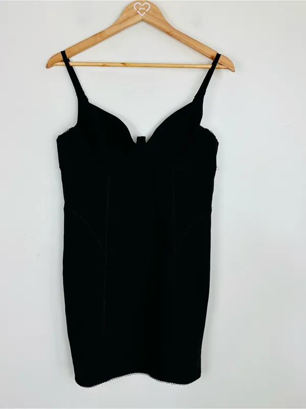 For love and lemons NWT Black Corset Seamed Bodycon Mini Dress. Size large. - Image 3