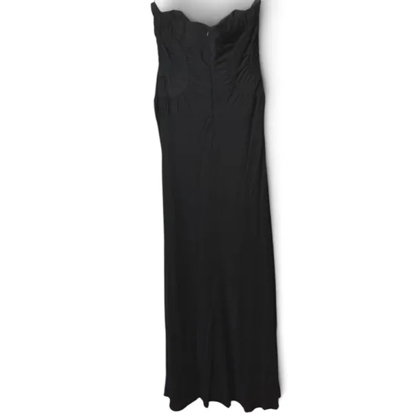Rimini Womens Black Ruched Sweetheart Spaghetti Strap Maxi Formal Gown Dress 10 - Image 2