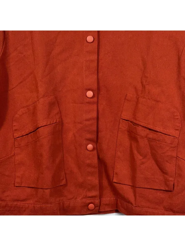 Women’s Rust Orange Lightweight Jacket Size Medium - Image 3