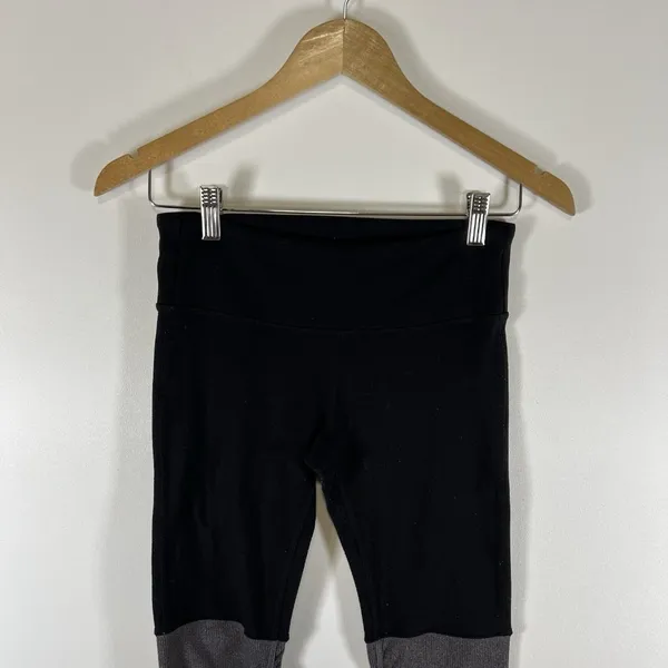 Alo yoga goddess leggings black gray‎ womens S ribbed athletic dance - Image 3