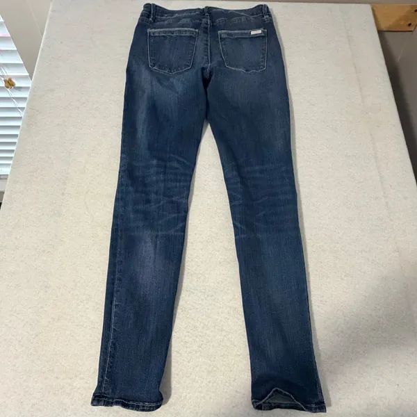 White House Black Market The Skinny Distressed Medium Wash Denim Jeans Sz 4 - Image 5