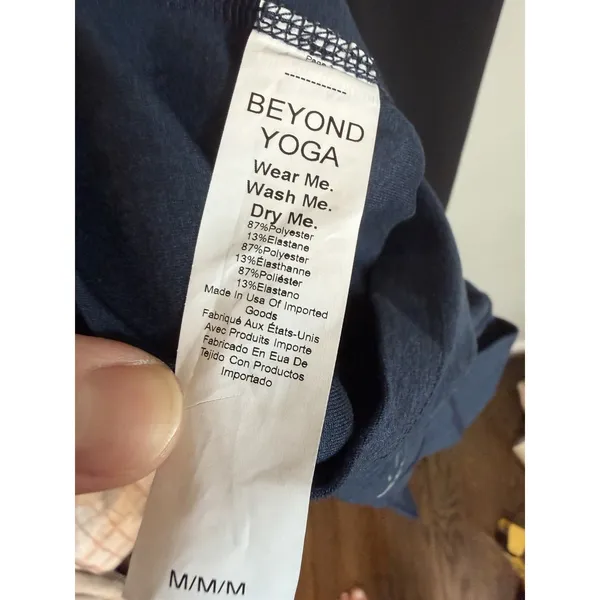 Beyond Yoga Beyond The Bump Spacedye Navy Leggings Pockets Sz M NWT - Image 14