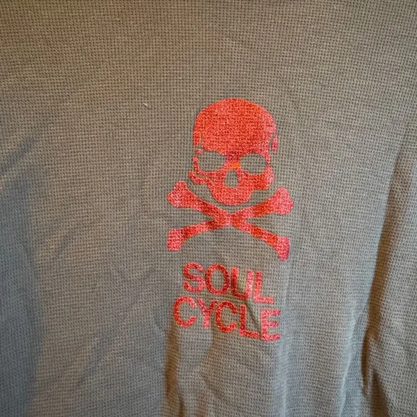 Red Glitter Skull Waffle Shirt - Image 2