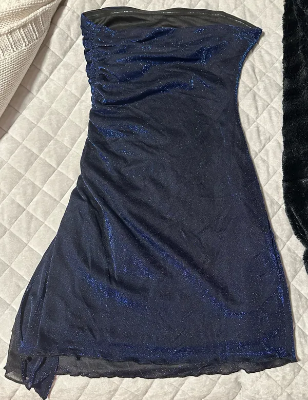 Princess Polly Dark Blue Shimmer Mini Dress - Image 4