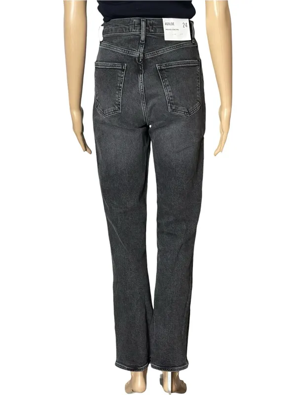 AGOLDE High Rise Stovepipe Jeans, Metal, 24” - Image 7
